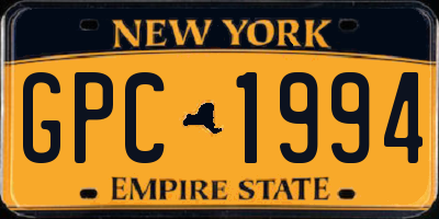 NY license plate GPC1994