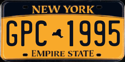 NY license plate GPC1995