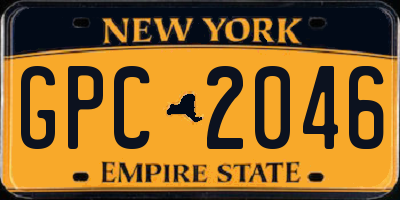 NY license plate GPC2046