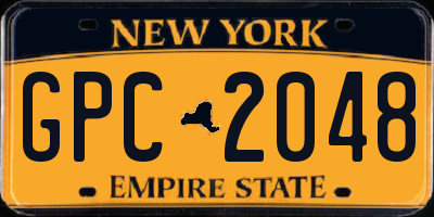 NY license plate GPC2048