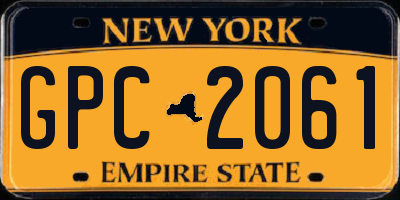 NY license plate GPC2061