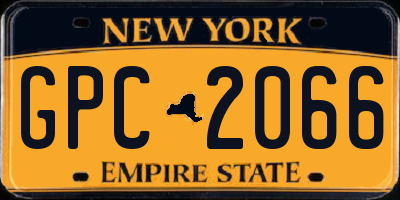 NY license plate GPC2066