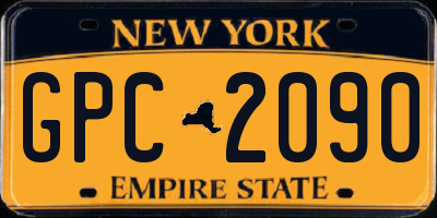 NY license plate GPC2090