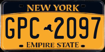 NY license plate GPC2097