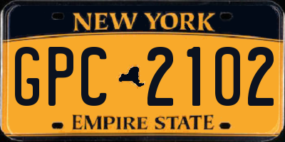 NY license plate GPC2102