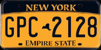 NY license plate GPC2128