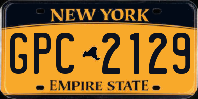 NY license plate GPC2129