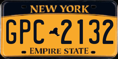 NY license plate GPC2132