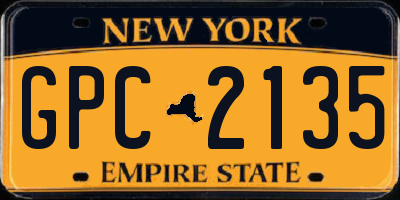 NY license plate GPC2135