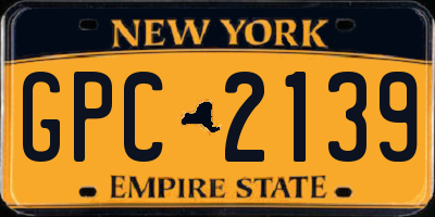 NY license plate GPC2139