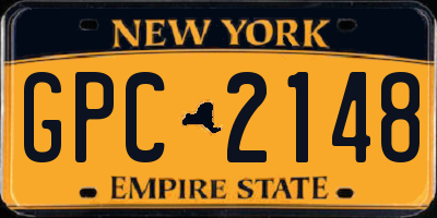 NY license plate GPC2148