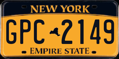 NY license plate GPC2149