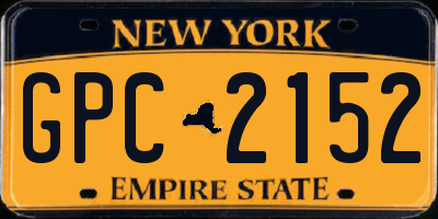NY license plate GPC2152
