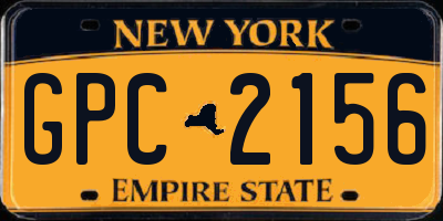 NY license plate GPC2156
