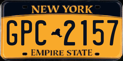 NY license plate GPC2157