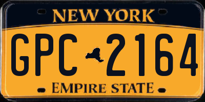 NY license plate GPC2164