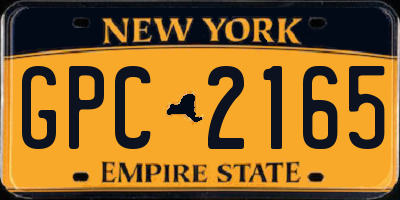 NY license plate GPC2165