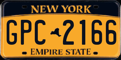 NY license plate GPC2166