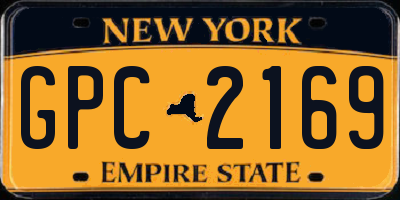 NY license plate GPC2169