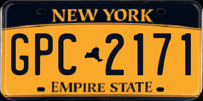 NY license plate GPC2171
