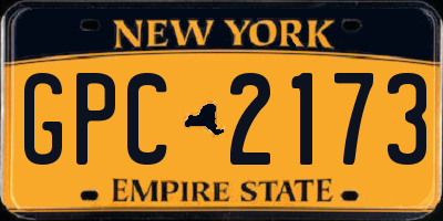 NY license plate GPC2173