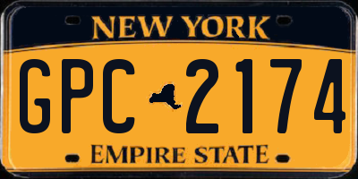 NY license plate GPC2174