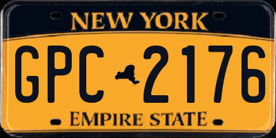 NY license plate GPC2176