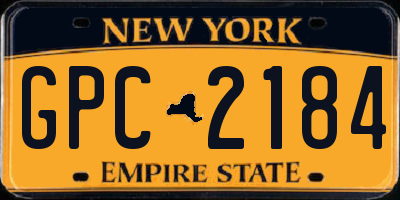NY license plate GPC2184