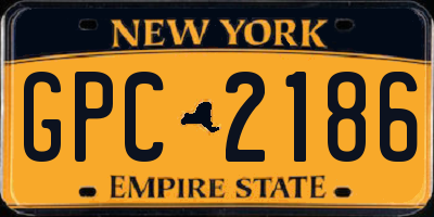 NY license plate GPC2186