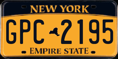 NY license plate GPC2195
