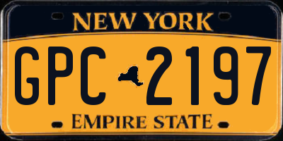 NY license plate GPC2197