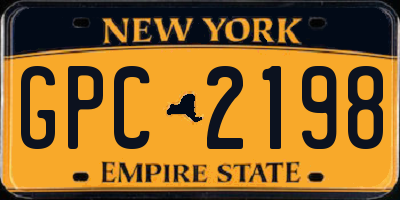 NY license plate GPC2198