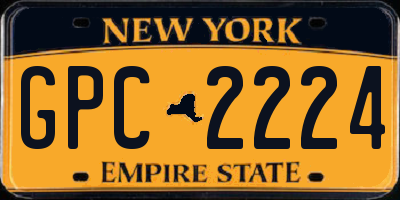 NY license plate GPC2224