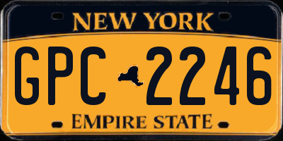 NY license plate GPC2246