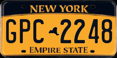 NY license plate GPC2248