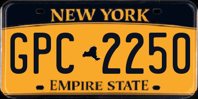 NY license plate GPC2250