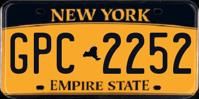 NY license plate GPC2252