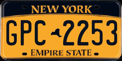 NY license plate GPC2253