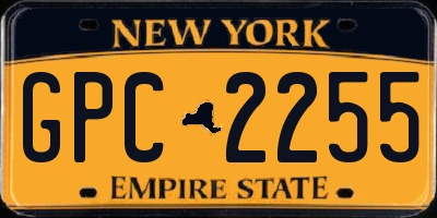 NY license plate GPC2255