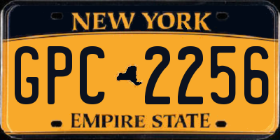 NY license plate GPC2256