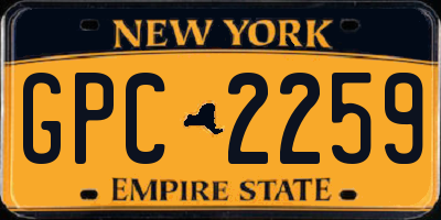 NY license plate GPC2259