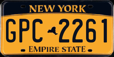 NY license plate GPC2261