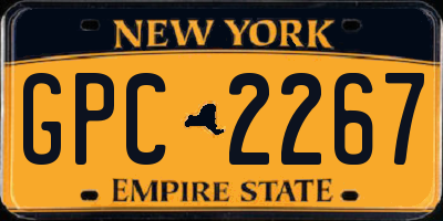 NY license plate GPC2267