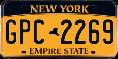 NY license plate GPC2269