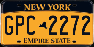 NY license plate GPC2272