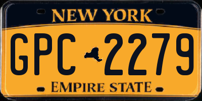 NY license plate GPC2279