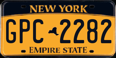 NY license plate GPC2282