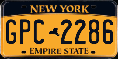 NY license plate GPC2286