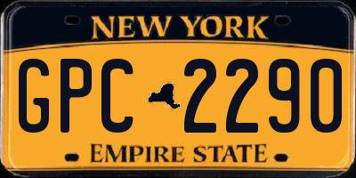 NY license plate GPC2290