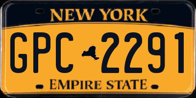 NY license plate GPC2291